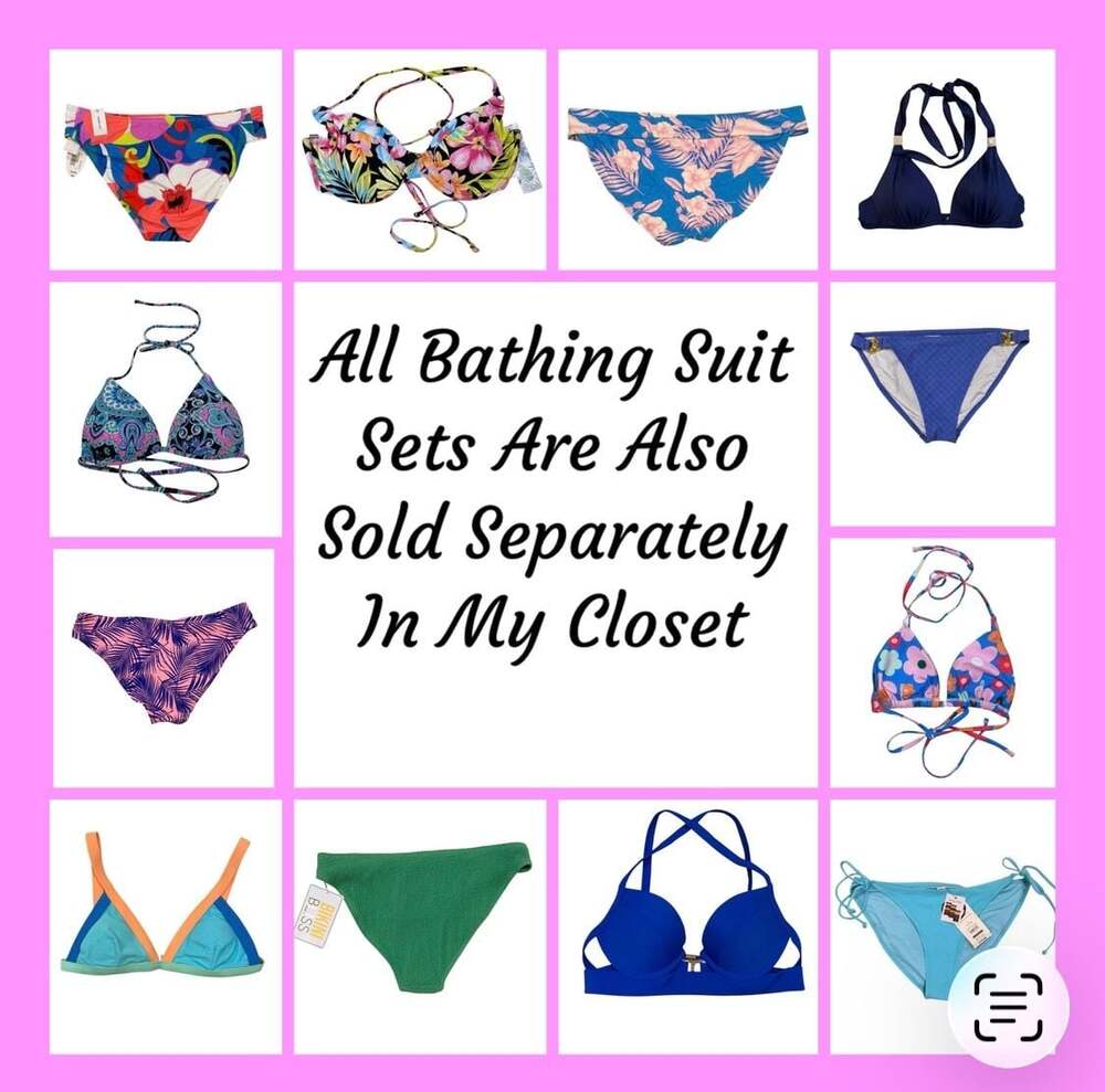 Reebok Colorblock Halter Bikini Top S paired with Apt 9 Royal blue Bottoms M - Picture 5 of 5